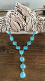 Turquoise Stone Y Necklace