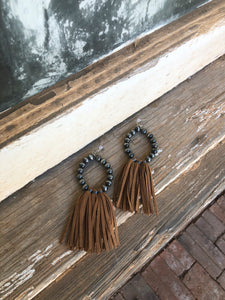 Navajo / Brown Fringe Earrings