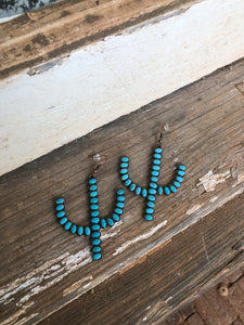 Copper / Turquoise Cactus Earrings