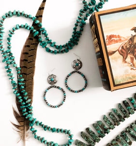 Turquoise Concho Teardrops