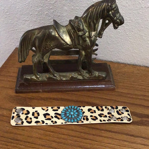 Cheetah & Turquoise Snap Bracelet