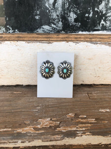 Silver / Turquoise Conchos