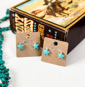 Authentic Turquoise Star Earrings