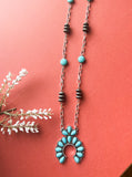 Chain Necklace Turquoise Squash Pendant