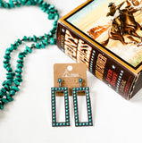 Turquoise Square Earrings