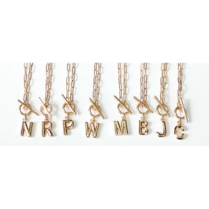 Gold Initial Chain Necklace