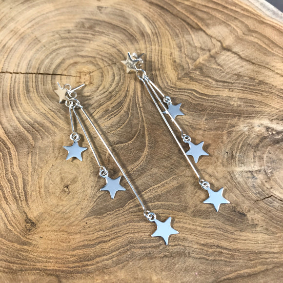 Sterling Silver Post Star Earrings