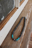 Turquoise / Silver Beaded Necklace